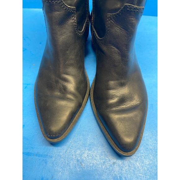 Nine West Vintage America Collection Black Leather Cowgirl Boots size 6 M - Picture 8 of 11